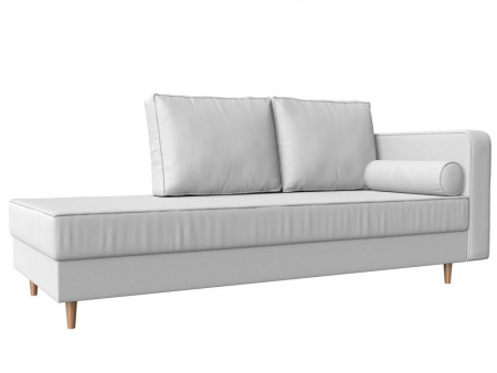 Кушетка Прайм правая Экокожа Белый 100892