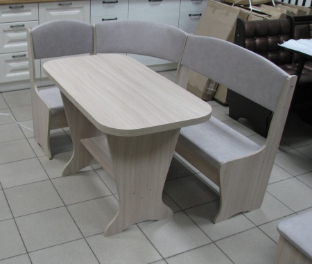Кухонный уголок с раскладным столом Весна Ясень шимо светлый