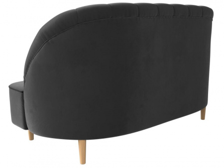 Кушетка Амиса Велюр Серый\Черный 109832